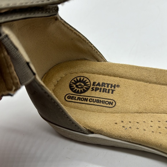 Earth Spirit Gray Silver Ankle Strap Sandals Size 8.5 MCS6915L - Picture 6 of 7